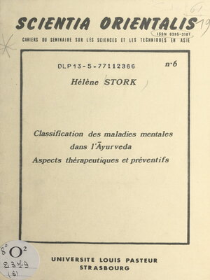 cover image of Classification des maladies mentales dans l'Āyurveda
